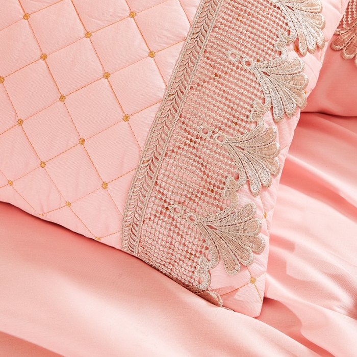 91家纺网 家纺一手货源 找家纺 十个点家纺 2021新款水溶边夹棉单品枕套 玉色一对