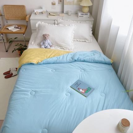 91家纺网 家纺一手货源 找家纺 （总）星期八 2021新款马卡龙大豆针织春秋被冬被