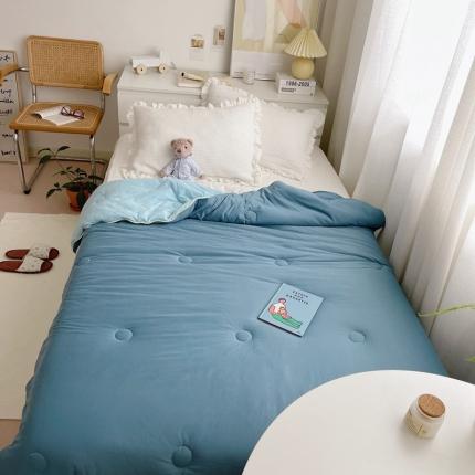 91家纺网 家纺一手货源 找家纺 （总）星期八 2021新款马卡龙大豆针织春秋被冬被