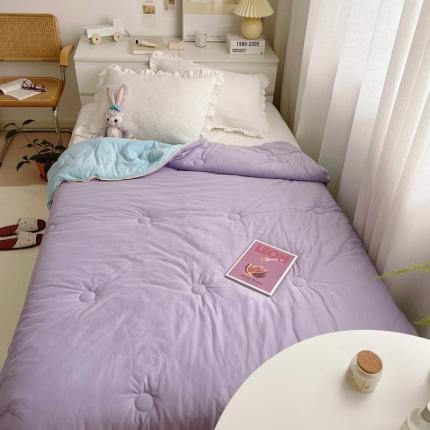 91家纺网 家纺一手货源 找家纺 （总）星期八 2021新款马卡龙大豆针织春秋被冬被