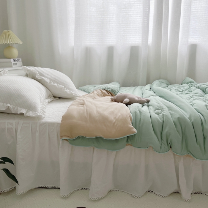 91家纺网 家纺一手货源 找家纺 （总）星期八 2021新款马卡龙大豆针织春秋被冬被