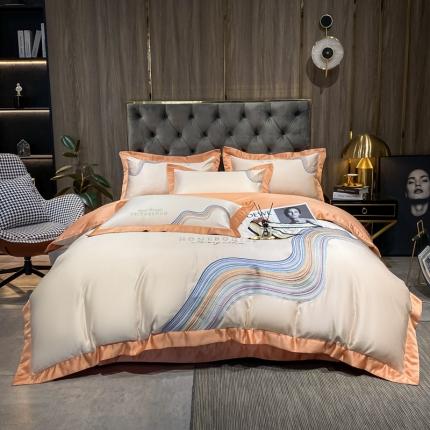 91家纺网 家纺一手货源 找家纺 （总）宅家居 2024新款臻品真丝B版纯棉米莱四件套