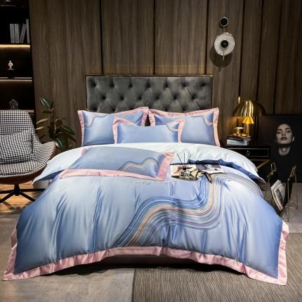 91家纺网 家纺一手货源 找家纺 （总）宅家居 2024新款臻品真丝B版纯棉米莱四件套