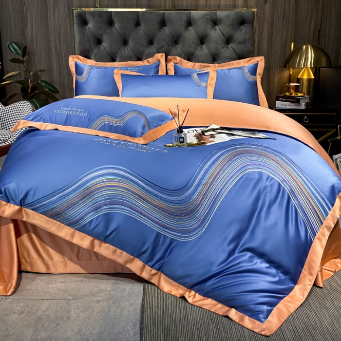 91家纺网 家纺一手货源 找家纺 （总）宅家居 2024新款臻品真丝B版纯棉米莱四件套