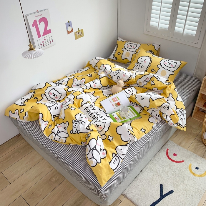 91家纺网 家纺一手货源 找家纺 （总）怡家居 2021新款全棉卡通四件套