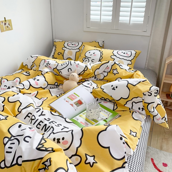 91家纺网 家纺一手货源 找家纺 （总）怡家居 2021新款全棉卡通四件套