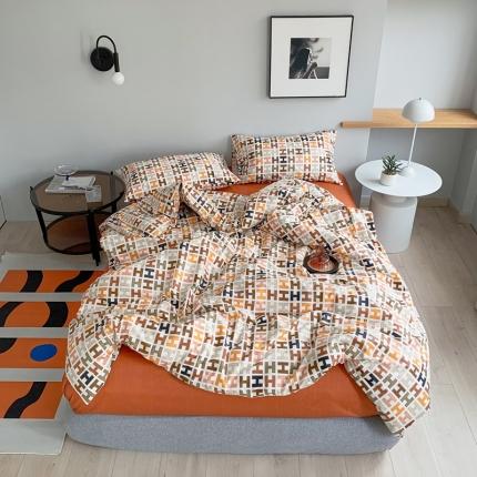 91家纺网 家纺一手货源 找家纺 怡家居 2021新款全棉轻奢四件套 暗香