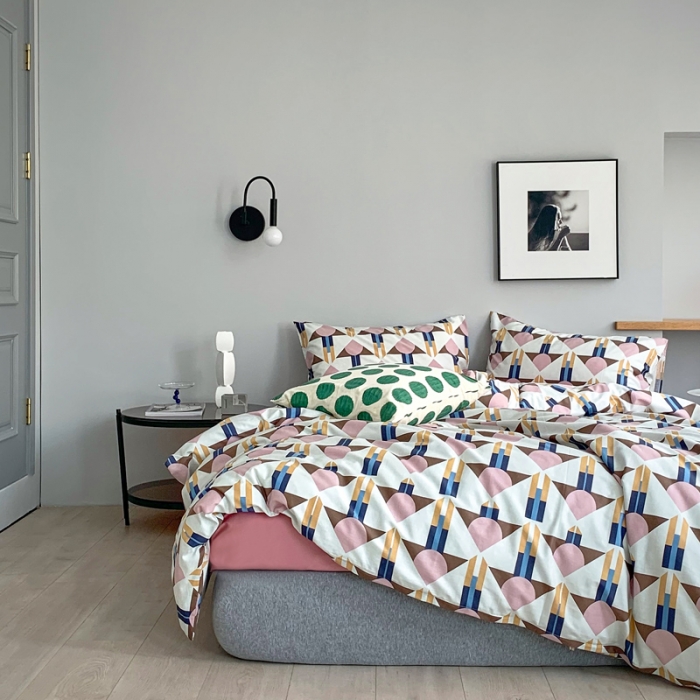 91家纺网 家纺一手货源 找家纺 怡家居 2021新款全棉轻奢四件套 白薇