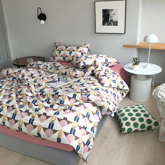 91家纺网 家纺一手货源 找家纺 怡家居 2021新款全棉轻奢四件套 白薇