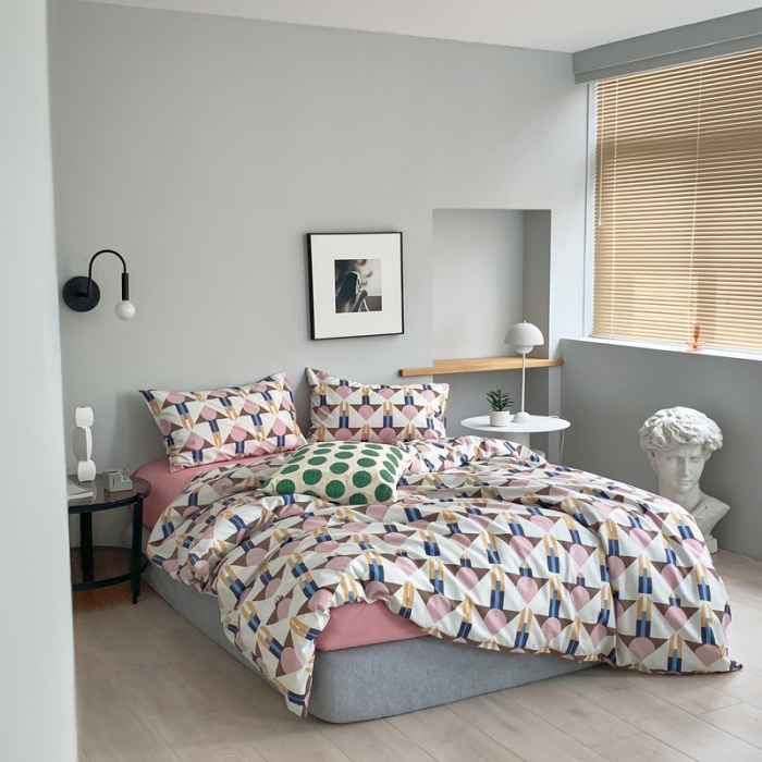 91家纺网 家纺一手货源 找家纺 怡家居 2021新款全棉轻奢四件套 白薇