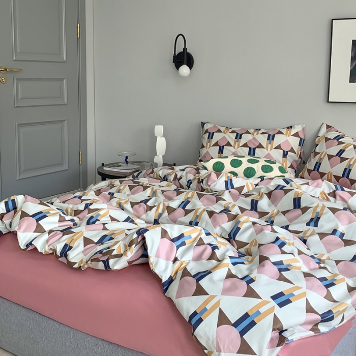 91家纺网 家纺一手货源 找家纺 怡家居 2021新款全棉轻奢四件套 白薇