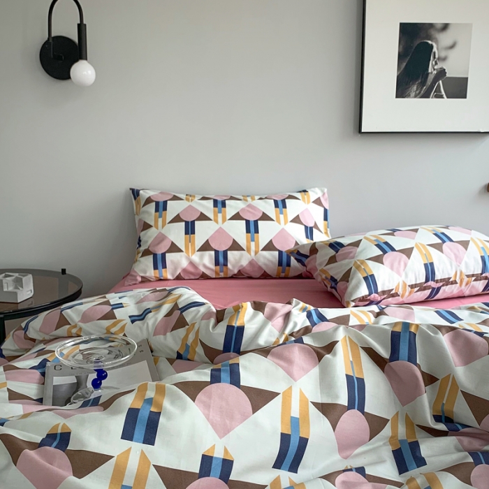 91家纺网 家纺一手货源 找家纺 怡家居 2021新款全棉轻奢四件套 白薇