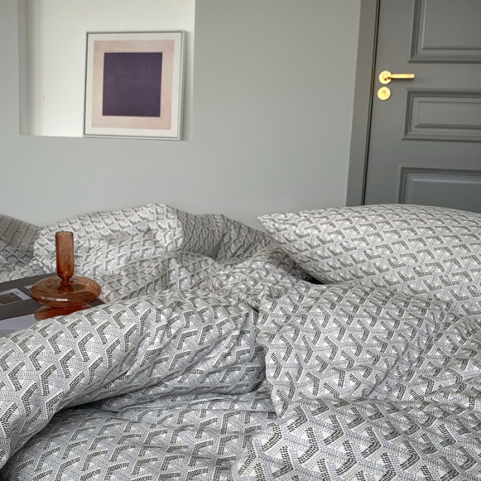 91家纺网 家纺一手货源 找家纺 怡家居 2021新款全棉轻奢四件套 淡墨