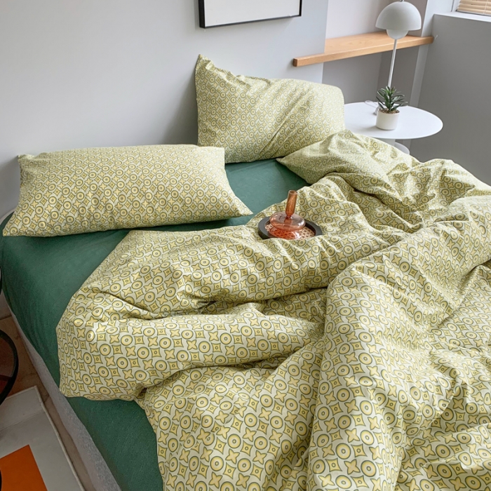 91家纺网 家纺一手货源 找家纺 怡家居 2021新款全棉轻奢四件套 清幽