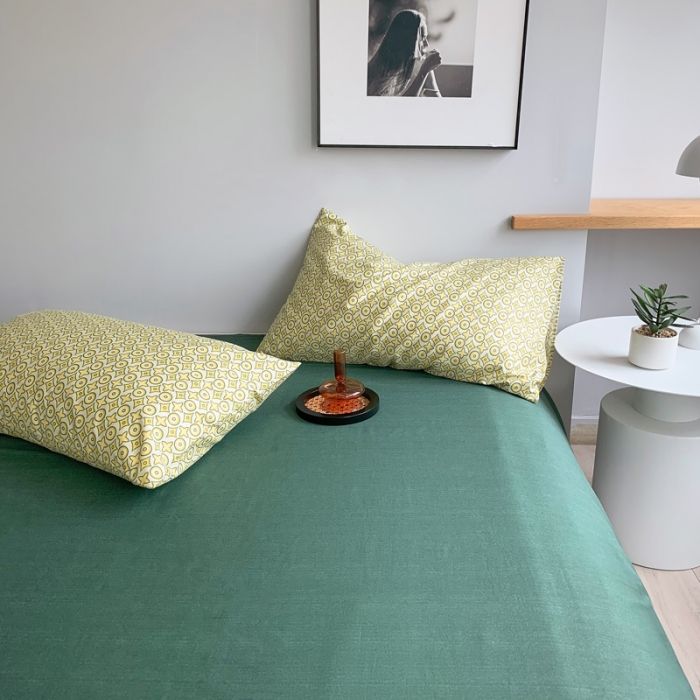 91家纺网 家纺一手货源 找家纺 怡家居 2021新款全棉轻奢四件套 清幽