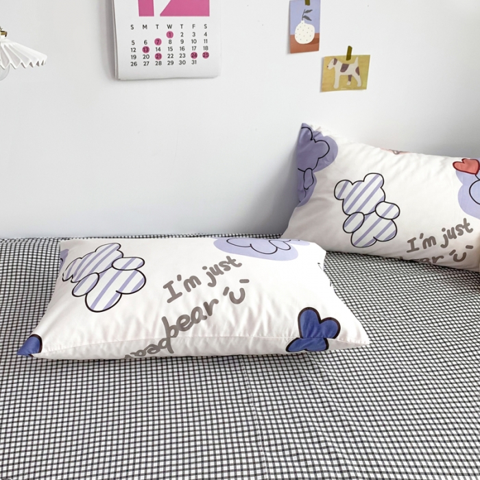 91家纺网 家纺一手货源 找家纺 怡家居 2021新款全棉卡通四件套 爱心熊