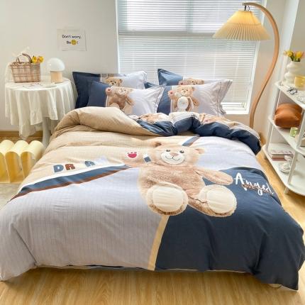 91家纺网 家纺一手货源 找家纺 （总）金爱家 2021新款大版磨毛卡通系列四件套