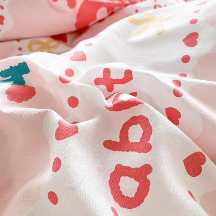 91家纺网 家纺一手货源 找家纺 怡家居 2021新款全棉卡通四件套 彩虹兔