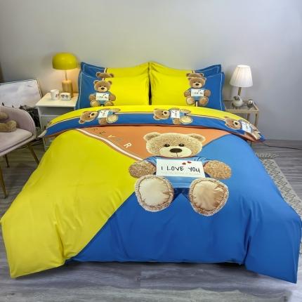 91家纺网 家纺一手货源 找家纺 （总）金爱家 2021新款大版磨毛卡通系列四件套