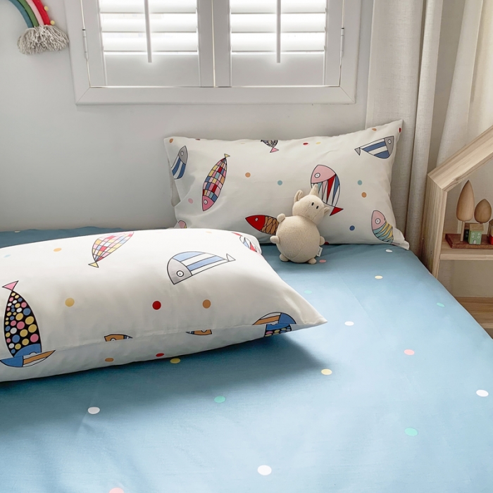 91家纺网 家纺一手货源 找家纺 怡家居 2021新款全棉卡通四件套 好多鱼