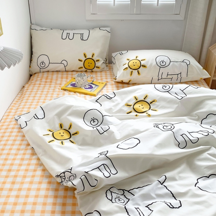 91家纺网 家纺一手货源 找家纺 怡家居 2021新款全棉卡通四件套 小可爱