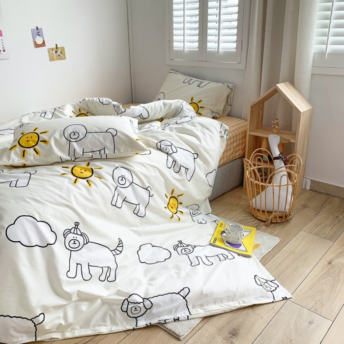 91家纺网 家纺一手货源 找家纺 怡家居 2021新款全棉卡通四件套 小可爱