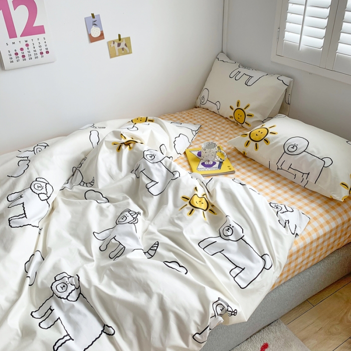 91家纺网 家纺一手货源 找家纺 怡家居 2021新款全棉卡通四件套 小可爱