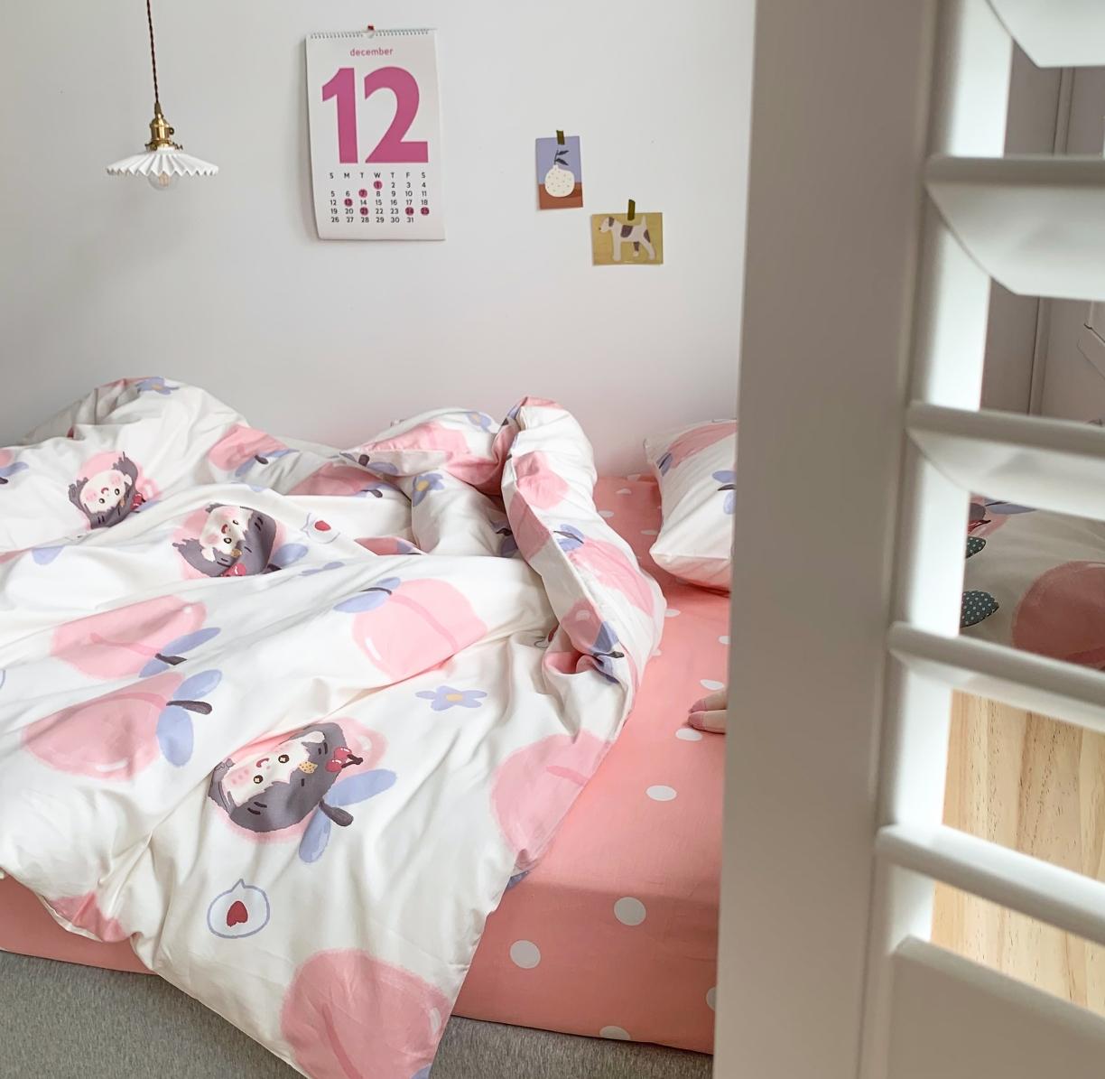 91家纺网 家纺一手货源 找家纺 怡家居 2021新款全棉卡通四件套 元气少女