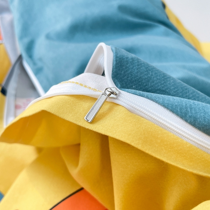 91家纺网 家纺一手货源 找家纺 金爱家 2021新款大版磨毛卡通系列四件套 欢乐伙伴