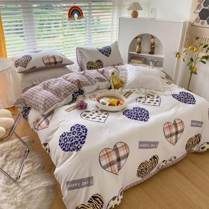 珺柔2021新款13070全棉印花四件套系列六豹纹诱惑