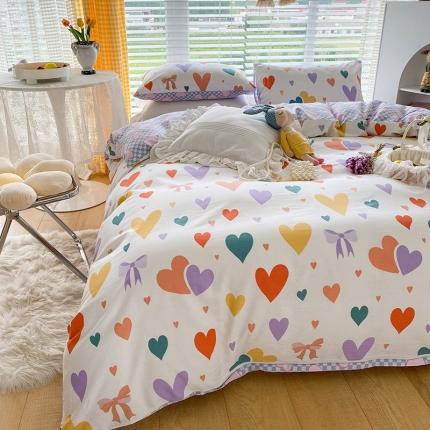 珺柔2021新款13070全棉印花四件套系列六少女心