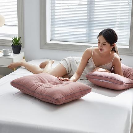 91家纺网 家纺一手货源 找家纺 梦叶草全棉决明子护颈枕浪琴决明子保健枕头 红色