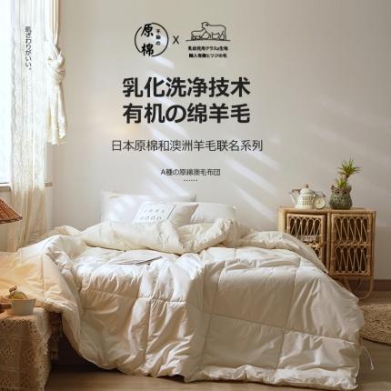 91家纺网 家纺一手货源 找家纺 （总）巴宝路2025新款A类原棉有机澳洲羊毛被春秋被加厚冬被