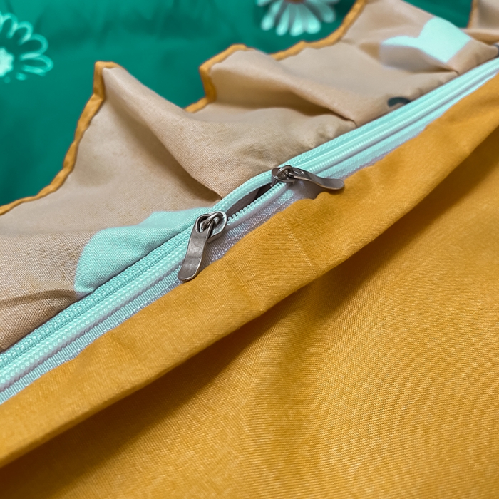 91家纺网 家纺一手货源 找家纺 艾裙海床笠 2025新款乐卡棉亲肤韩版小清新四件套雏菊之恋