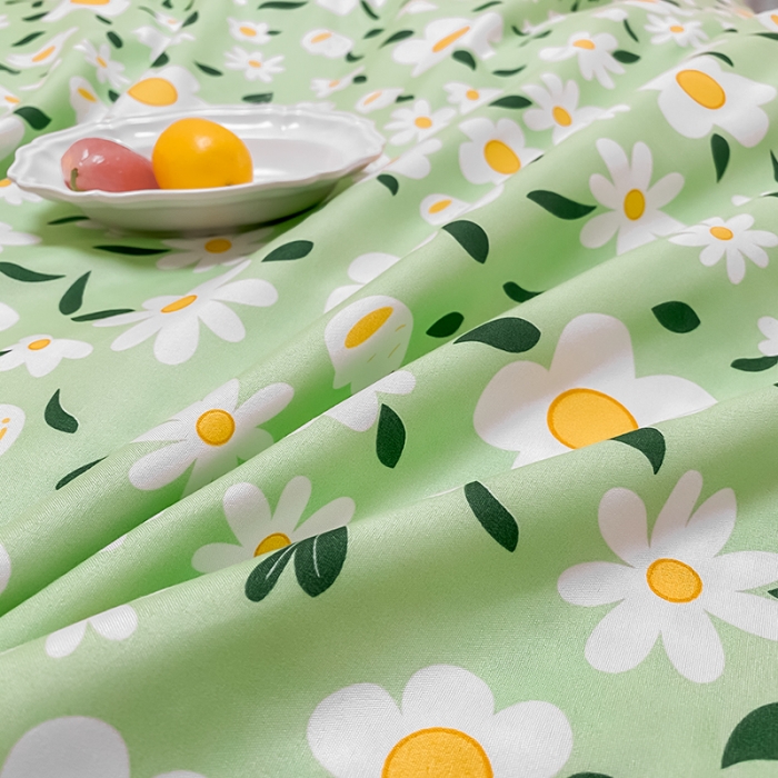 91家纺网 家纺一手货源 找家纺 艾裙海床笠 2025新款乐卡棉亲肤韩版小清新四件套春色