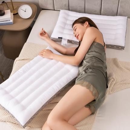 91家纺网 家纺一手货源 找家纺 （总）梦叶草 2021新款名族风水洗定型低枕头枕芯