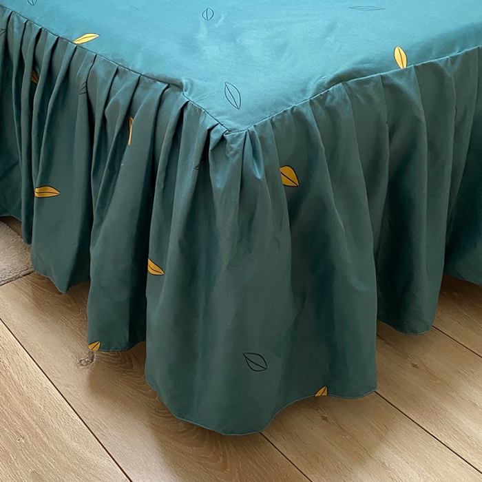 91家纺网 家纺一手货源 找家纺 艾裙海床笠 2025新款乐卡棉亲肤韩版小清新四件套小清新