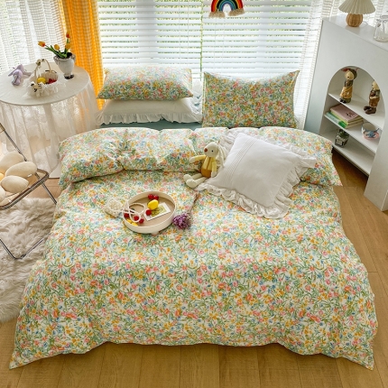 91家纺网 家纺一手货源 找家纺 （总）珺柔2021新款13070全棉印花四件套系列六