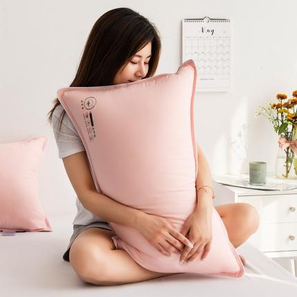 91家纺网 家纺一手货源 找家纺 梦叶草2021新款全棉枕芯淳氧棉羽丝枕芯 粉色