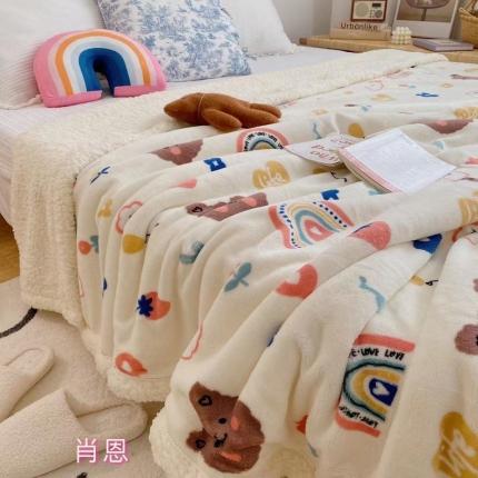 91家纺网 家纺一手货源 找家纺 萝莉家纺 2021保暖加厚牛奶绒毛毯羊羔绒毯子被套毯可爱鴨粉