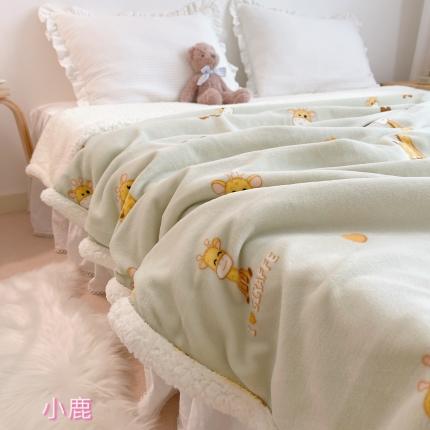 91家纺网 家纺一手货源 找家纺 萝莉家纺 2021保暖加厚牛奶绒毛毯羊羔绒毯子被套毯可爱鴨粉