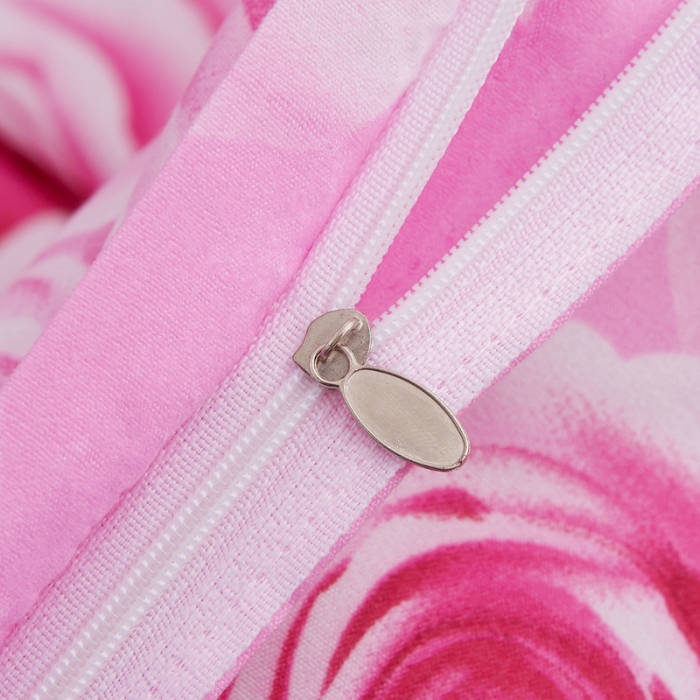 91家纺网 家纺一手货源 找家纺 艾裙海床笠 2025新款韩版蕾丝床裙四件套玫瑰情缘-红