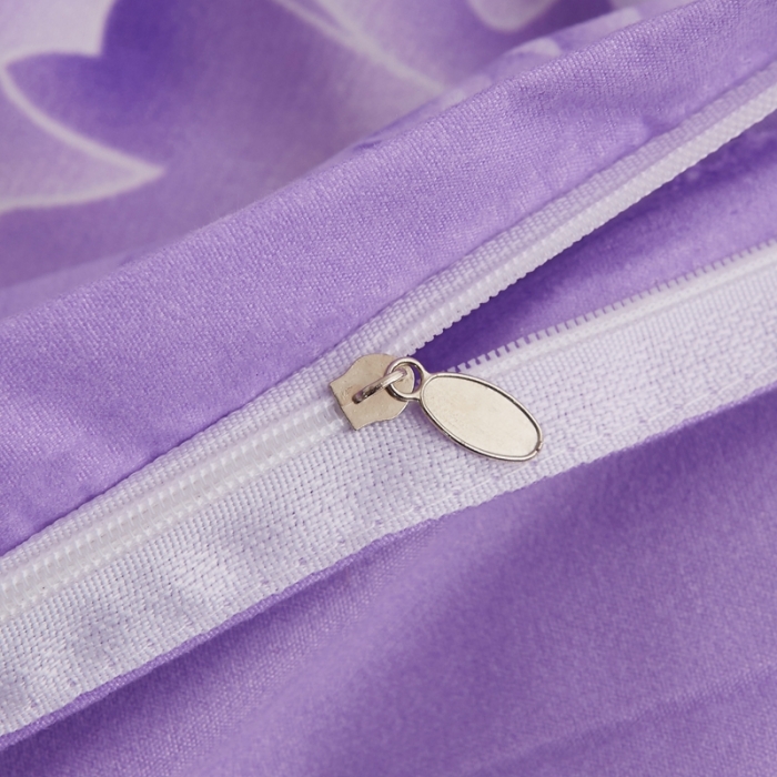 91家纺网 家纺一手货源 找家纺 艾裙海床笠 2025新款韩版蕾丝床裙四件套玫瑰情缘-紫