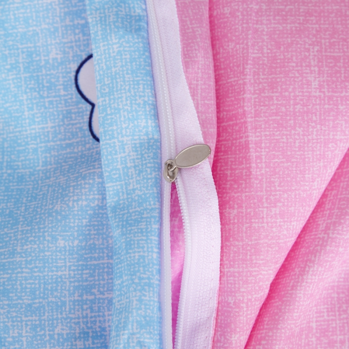 91家纺网 家纺一手货源 找家纺 艾裙海床笠 2025新款韩版蕾丝床裙四件套悠闲小鸭-蓝