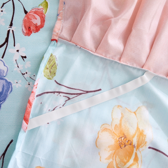 91家纺网 家纺一手货源 找家纺 艾裙海床笠 2025新款韩版蕾丝单床裙纷飞花语-绿