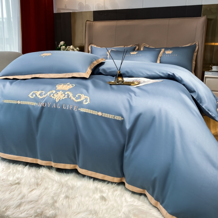 91家纺网 家纺一手货源 找家纺 （总）安妮家居 2021新款皇冠120s长绒棉四件套