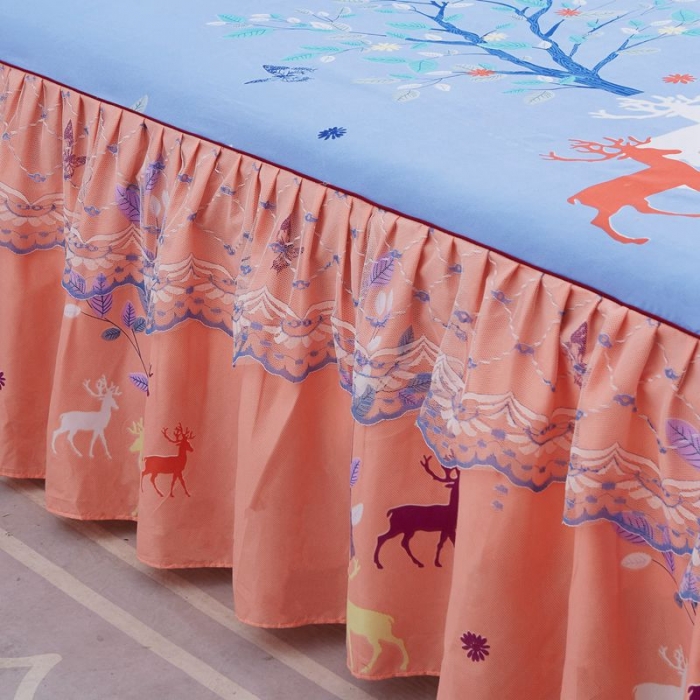 91家纺网 家纺一手货源 找家纺 艾裙海床笠 2025新款韩版蕾丝单床裙好伙伴