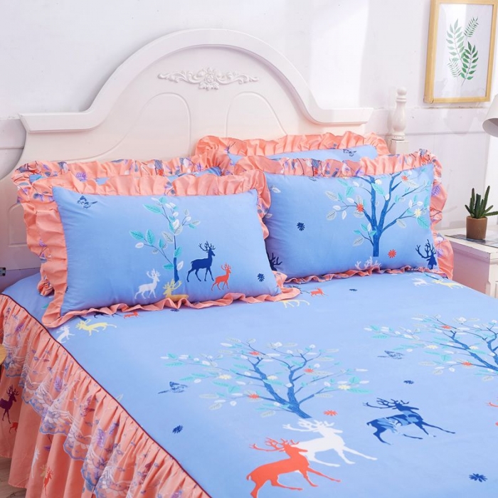 91家纺网 家纺一手货源 找家纺 艾裙海床笠 2025新款韩版蕾丝单床裙好伙伴