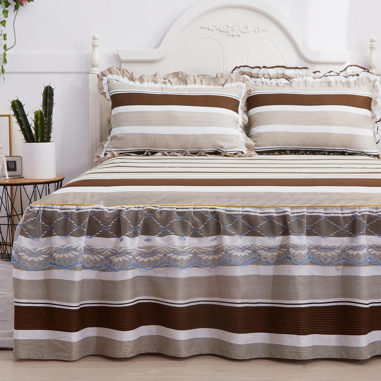 91家纺网 家纺一手货源 找家纺 艾裙海床笠 2025新款韩版蕾丝单床裙裸婚时代