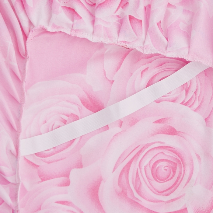 91家纺网 家纺一手货源 找家纺 艾裙海床笠 2025新款韩版蕾丝单床裙玫瑰情缘-红